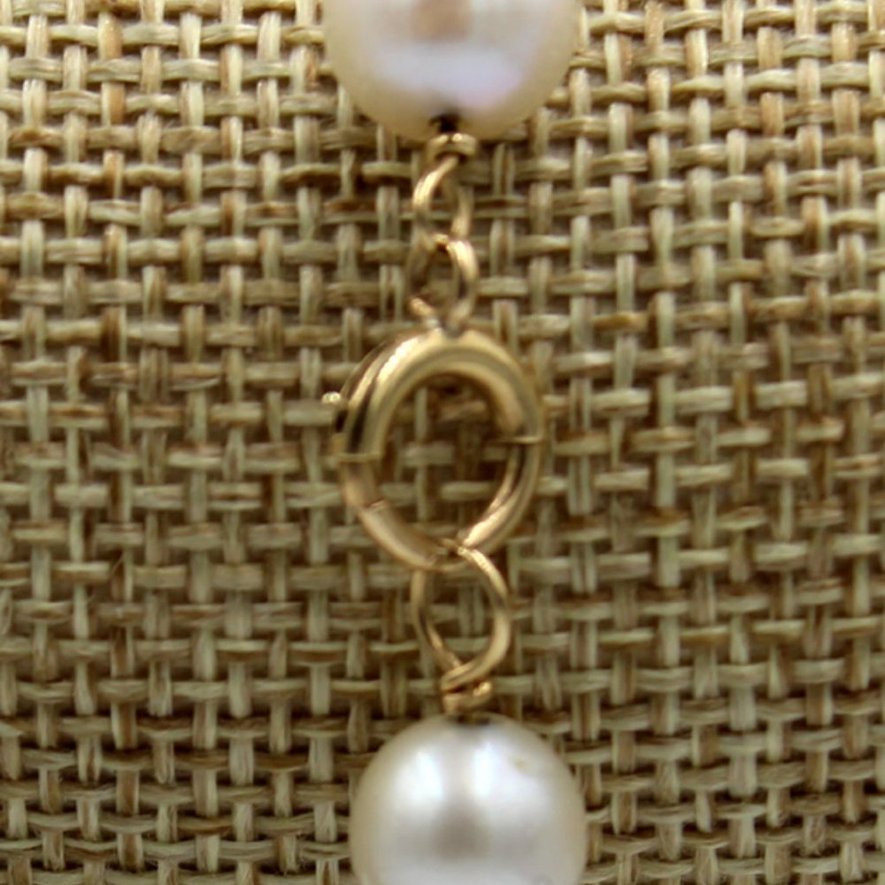 14K Pearl Station Bracelet - 35 CTS - Picture 5 of 10